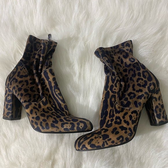 Steve Madden Leopard stretch boots women’s size 9 - Picture 1 of 12